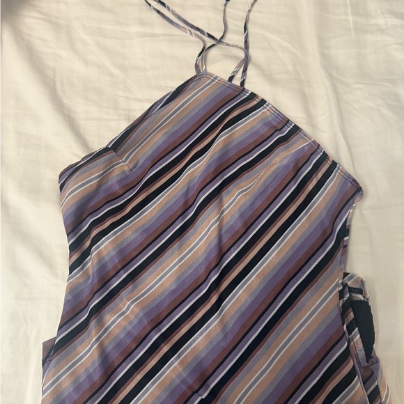 Motel Rocks Purple Striped Mini Dress - Picture 5 of 6